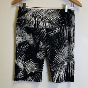 Shosho Black and White Patterned Bike Shorts